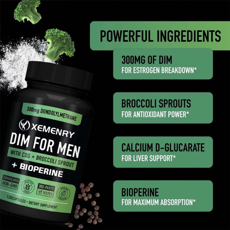 Xemenry DIM FOR MEN 300mg - with Calcium D-Glucarate -