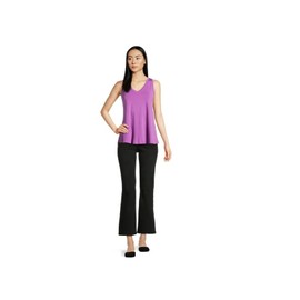 Time and Tru Women's High Low V-Neck Tank Top (US, Alpha, Small, Regular, Regular, Iris Orchid)