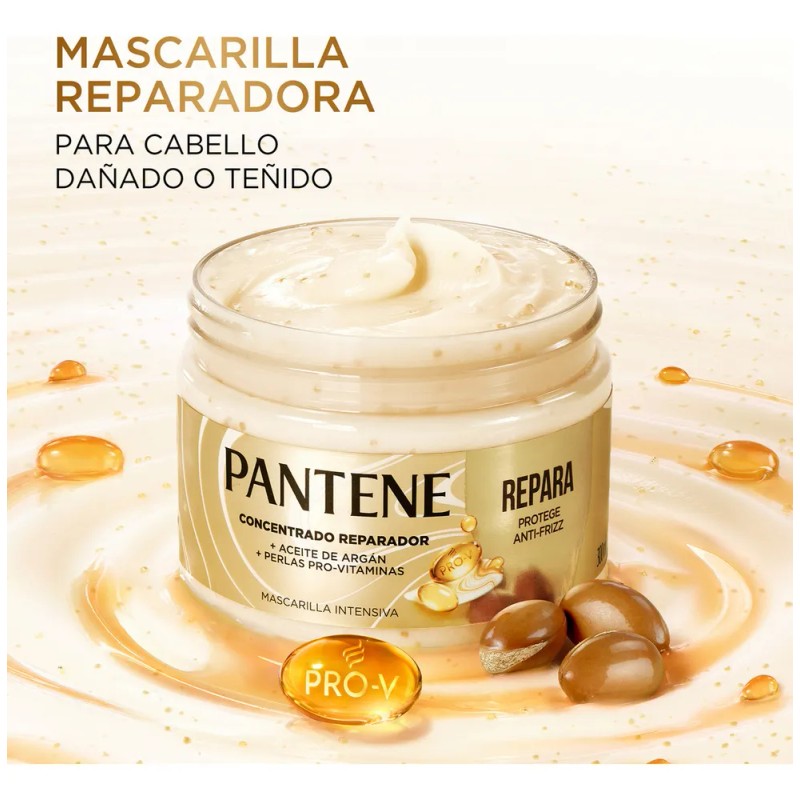 Mascarilla para cabello Pantene Repara, Protege y Antifrizz con Aceite