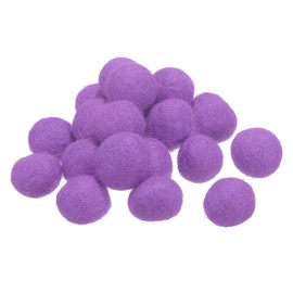 PATIKIL Wool Felt Balls Beads Wool Felting Pom 2cm 20mm Purple for Home Crafts Handcrafts Project DIY Pack of 50