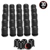 Performore 30-Pack Tire Valve Stem Caps with O-Rings, Black