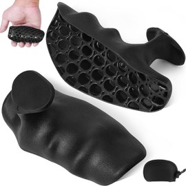 Anti-Slip Workout Grips, Ergonomic Rubber Hand Protector Gloves for Gym Training and Exercise, Weight Lifting, Dumbbell, Deadlift, Bar Pad Pull Up Grippers with Storing Bag-Black