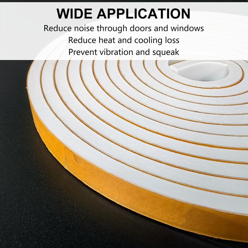 Weather Stripping Door Seal Strip, Strong Adhesive, Weatherproof, Reduce Noise,