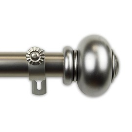 A&F Rod Décor - Orbed 1" Curtain Rod 48-84 inch - Satin Nickel