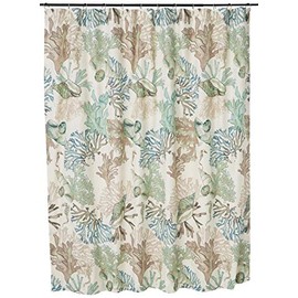 Barefoot Bungalow Atlantis Shower Curtain, 72x72-inch, Jade