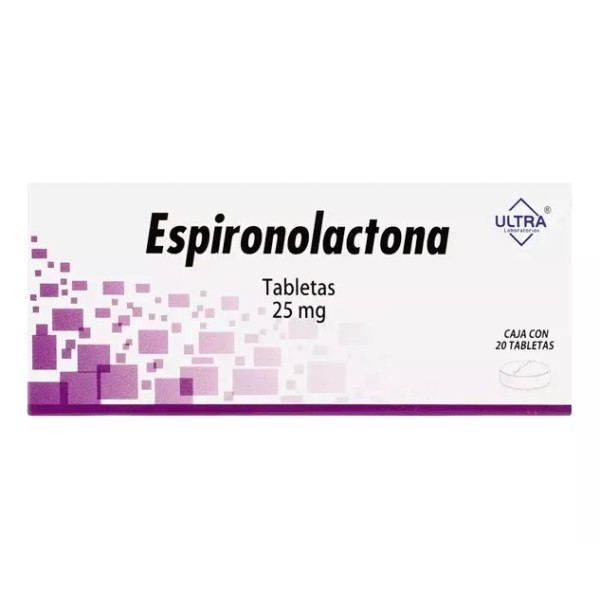 Ultra Espironolactona 25mg C/20 Tabletas Ultra