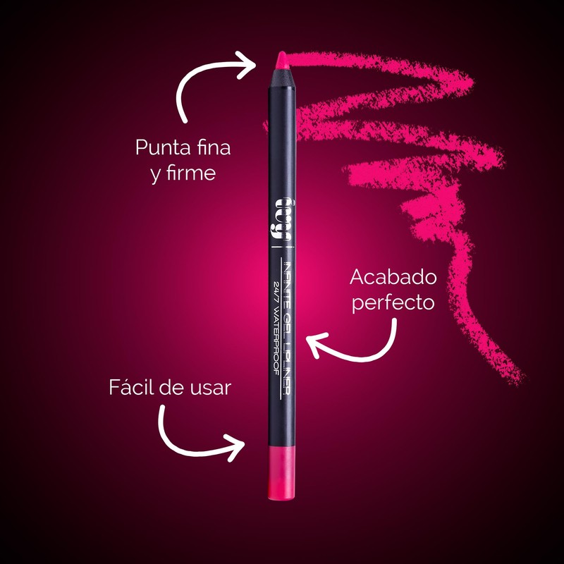 Set 12 Gloss Thirsty Pout Italia Deluxe + 12 Delineador