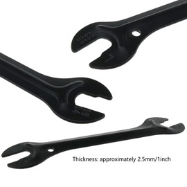LUORNG 2PCS Black Bike Pedal Remove Wrench Wheel Hub Wrench Bicycle Cycling Pedal Hubs Spanner Repair Tool for Mountain Bike and Folding Bicycle