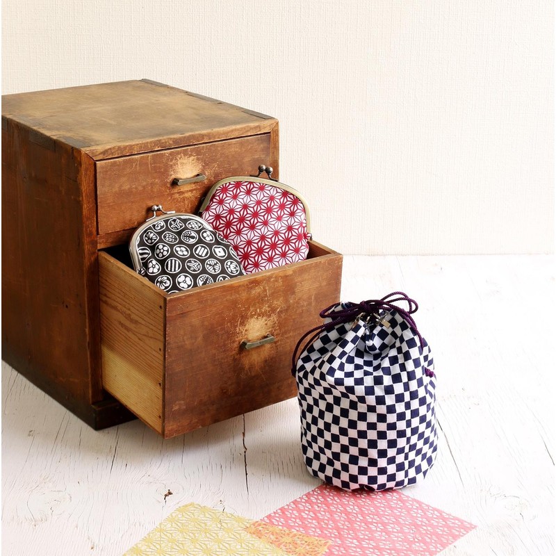 NBK MYM33466 Komon Tenugui, Checkered, 13.0 x 35.4 inches (33