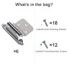 6 Pack 3 Pairs 3/8" Inset Kitchen Cabinet Door Hinges,
