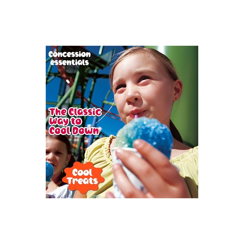 Concession Essentials Paper Snow Cone Cups, 6 oz, Wax Coated,
