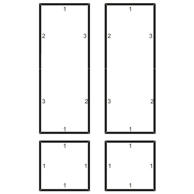 Birdeco Wall molding kit, pre-Cut, Glue Included, Ready to Assemble