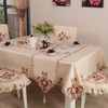 Cunluna European Pastoral Embroidered Square Tablecloth Coffee Table Cloth for
