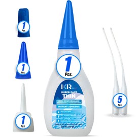 CA Glue Thin Viscosity Kit, 1.75 oz. Cyanoacrylate Glue, Super Glue for Precision Repairs, Wood, Plastic, Model Building, Crafts, and 3D Printing, Fast-Drying Adhesive for Tight Spaces and Cracks