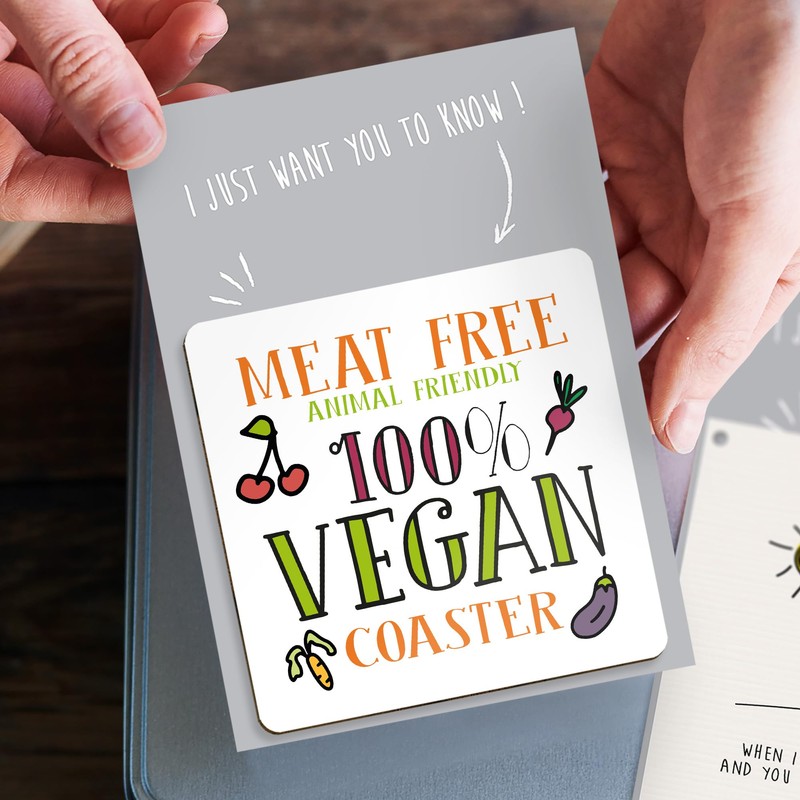 Dorothy Spring Funny 100% Vegan Meet Free Wooden Gift Coaster