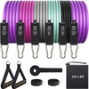 Peacafulife 200 Lbs Resistance Bands Set, Exercise Bands with Door