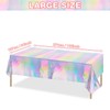 Disposable Party Tablecloth for 4 Pack Iridescent Plastic Tablecloths Shiny
