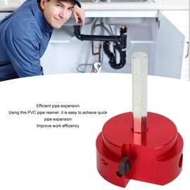 PVC Fitting Saver with 2-Inch Head Aluminum, PVC Pipe Reamer with 0.315 in Hex Shaft, PVC Socket Saver for Water Lines, Drain Lines, Vent Lines, Durable and Reliable (Red)