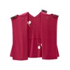 Women's Open Back - 3 Button Top - Wine SMA