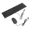Keyboard and Mouse Combo Black Waterproof 104 Keys Anti Slip