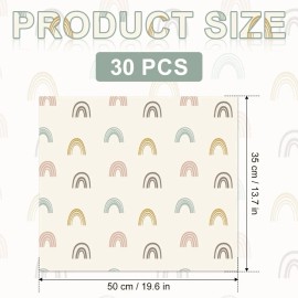 Unbranded 30pcs Rainbow Tissue Paper, 13.8x20 inch Gift Wrap Paper Bulk Cute Rainbow Ti...