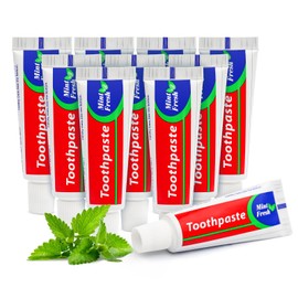 150 pcs Travel Size Toothpaste Bulk, 0.88oz/25 Grams Small Toothpaste Travel Size Bulk 4x1.4 inches Mint Mini Disposable Toothpaste for Hotel,Guests,Homeless,Charity