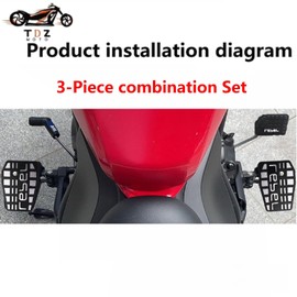 TDZ 𝟐𝟎𝟏𝟕-𝟐𝟎𝟐𝟒 Black Rider Floorboards Wide Foot Pegs Pedals + Brake pedal for Honda Rebel CMX 300 500