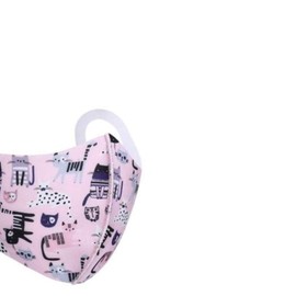Cat Mask Reusable Cotton Face Masks, Breathable Cloth Dust mask, Washable Mouth, Nose Shield & Face Covering Protection, Anti Smoke Pollution Bike Motorcycle Sport- Kids 2Pcs