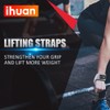ihuan Lifting Straps for Weightlifting - Wrist Straps for Weightlifting