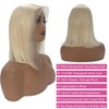 Ubetta White Blonde Lace Front Bob Wig Human Hair, Platinum