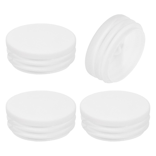 sourcing map 4 Pcs Round Plastic Plug, Tubing End Cap