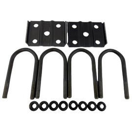 TRAILER SUPPLIES 3,500 lb Trailer Axle U-Bolt Kit – Fits 2-3/8" Round Axles – 5.5" x 1/2" U-Bolts with Tie Plates & Hardware – Compatible with Dexter, AL-KO