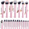 57Pcs Pink Makeup Brushes Set Professional with Case Premium Synthetic