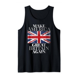 Vintage Make America Great Britain Again T-Shirt w/ Flags Tank Top