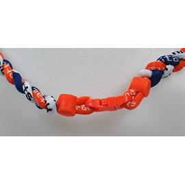 Sports Farm Custom Clasp Tornado Necklaces NEW! Youth Size Navy Blue Orange White (Orange Clasp)
