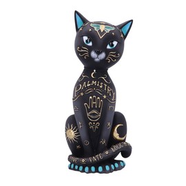 Nemesis Now Fortune Kitty 27cm Resin Black Palmistry Cat Figure Fortune teller Black Kitty Spiritual Gift Cast from the finest resin Expertly Hand Painted