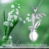 VONALA Lily of the Valley 925 Sterling Silver Necklace Dainty