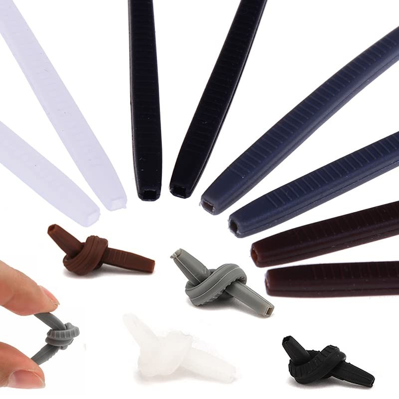 Eyeglass End Tips, Silicone Anti-Slip Elastic Comfort Glasses Retainers, Eyeglass