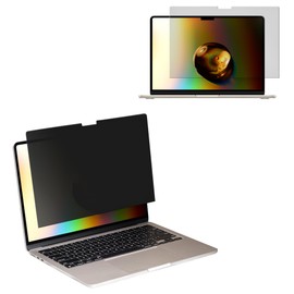 kwmobile Laptop Privacy Screen for Apple Macbook Air 15 M4 2025 A3241 - Computer Privacy Screen Shield - Laptop Monitor Protector - Anti Glare and Blue Light Blocking
