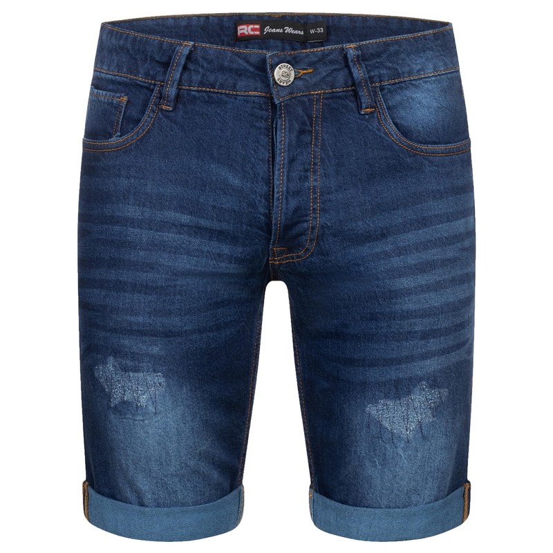 Rock Creek Men's Stretch Jeans Shorts H-415, darkblue, 40