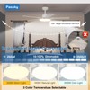 Passky Ceiling Fans with Lights, 52 inch Sleek Ceiling Fan