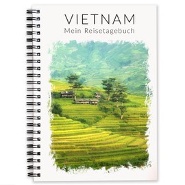 Calmondo Reisetagebuch Vietnam | inspirierendes Reisetagebuch zum Ausfüllen | Reisebuch Travel Journal als perfektes Vietnam Geschenk | Gestalte deinen persönlichen Vietnam Reiseführer | DIN A5