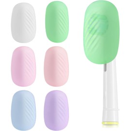 Lapfoon - Juego de 6 fundas para cepillo de dientes, tapa para cabezal de cepillo de dientes eléctrico y regular