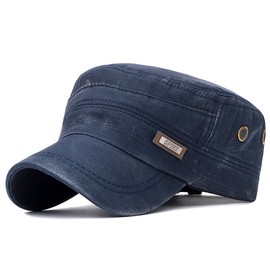 RUNQIU Men's Hat, Work Cap, Outdoors, Beautiful Silhouette, UV Protection, Cotton, Washed Fabric, Outdoors, Fishing, Golf, All Seasons (JP, Number Size, 21.7 inches (55.0 cm), 23.2 inches (59.0 cm), Blue)
