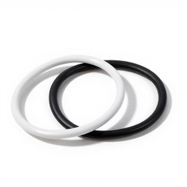 Ymapinc 2pcs Black and White Rubber Bracelets for Men - Mens Silicone Bracelet Hiphop Sport Wristband - Custom Rubber Wrist Bands