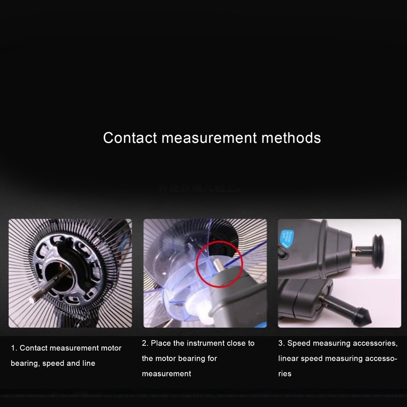 LCD Contact RPM Tachometer Photoelectric Non Contact Motor Tachometer Measuring