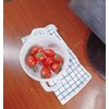 Fyuan Ceramic Porcelain Colander Kitchen Strainer Bowl for Vegetable Fruit