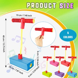 Hoarost 5 Pcs Jumping Pogo Stick Fun and Safe Foam Jumping Stick Toy for Girls and Boys Outdoor Jumping Toys Christmas Birthday Fun Gifts
