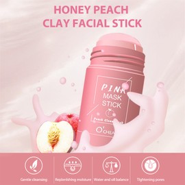 Green Stick Pack of 2 Green Mask Stick Green Stick Blackhead Honey Peach Greenstick Mask Stick Green Tea Mask Blackhead Green Tea Deep Cleansing Blackhead with 1 Cool Moisturising Cream