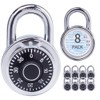 XanHen Combination Padlocks with Metal Body, Indoor Use for Gym